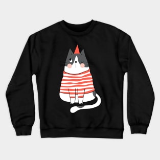 Cute Christmas Cat - Xmas Gifts Crewneck Sweatshirt